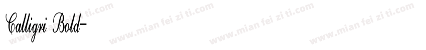 Calligri Bold字体转换